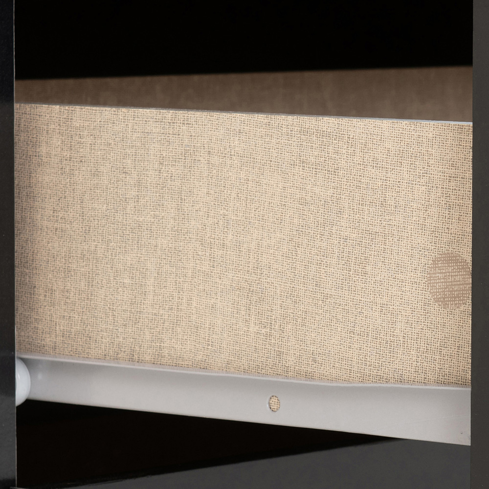 Seconique Nevada 5 Drawer Black Gloss Low Wardrobe Image 5