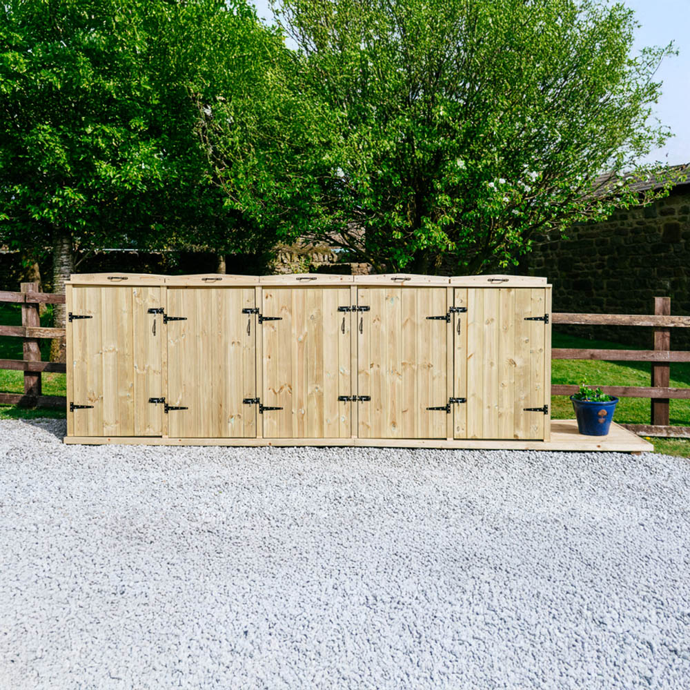 The Garden Village Chatburn 360L Quintet Wheelie Bin Shed Image 2