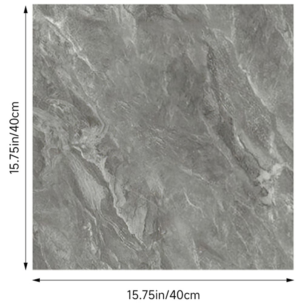 Living and Home Marble Patterned Neutral Grey Self Adhesive PVC Wall Sticker 10 Pack Image 3