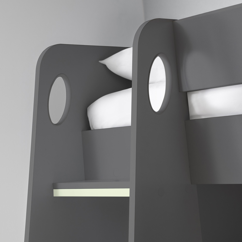 Julian Bowen Nebula Anthracite Gaming Bunk Bed with Desk Image 4