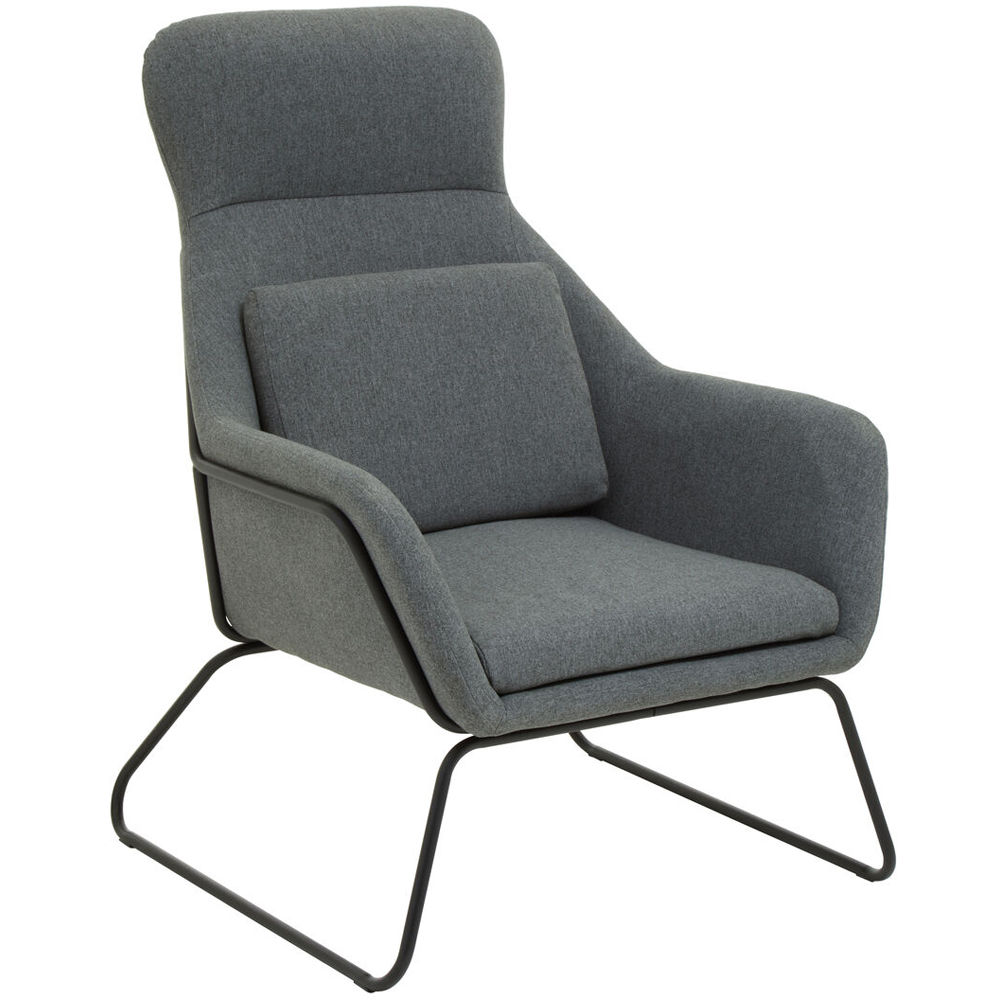 Premier Housewares Stockholm Grey Fabric Chair Image 2