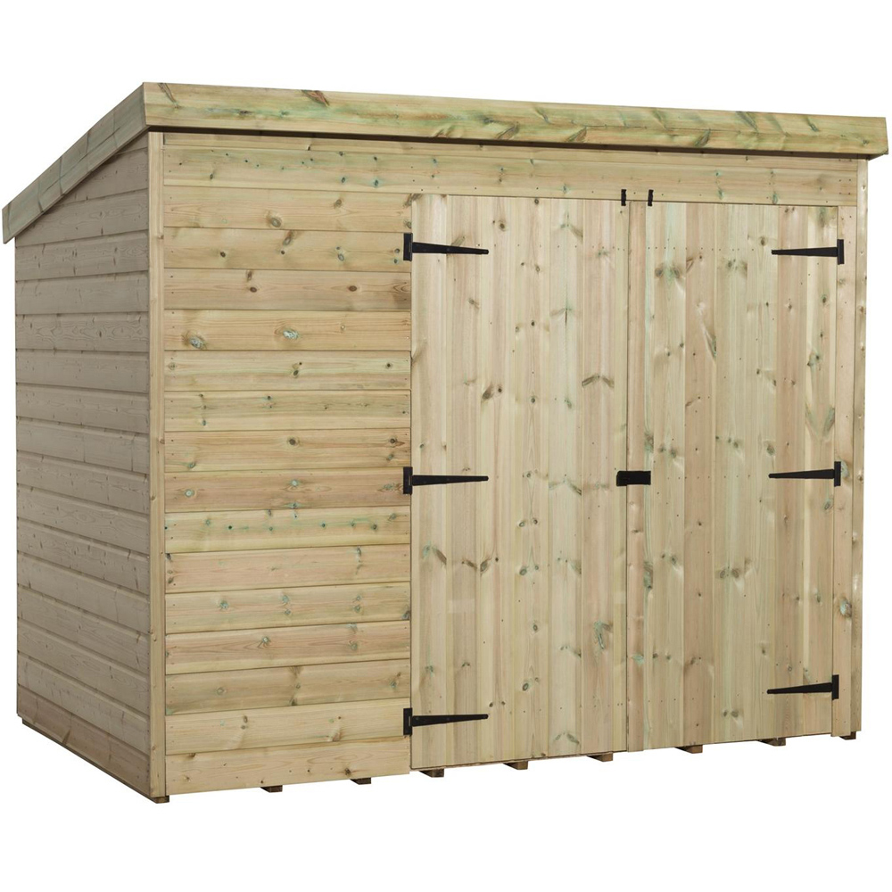Empire Sheds 4000 8 x 3ft Double Door Tongue and Groove Pent Garden Shed Image 1