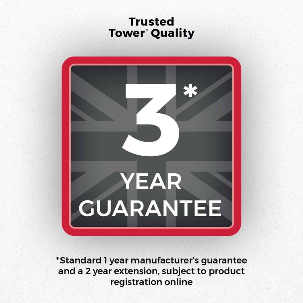 Tower Red and Black Steam Iron with Extra Large Sole Plate 3100W Image 7