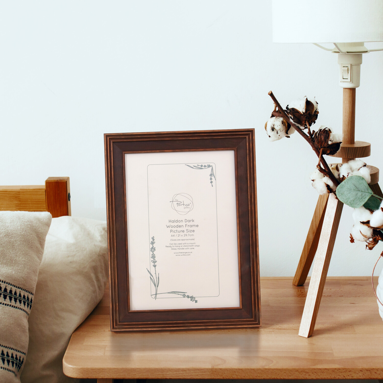 Haldon Wooden Frame Brown A4 Image 5