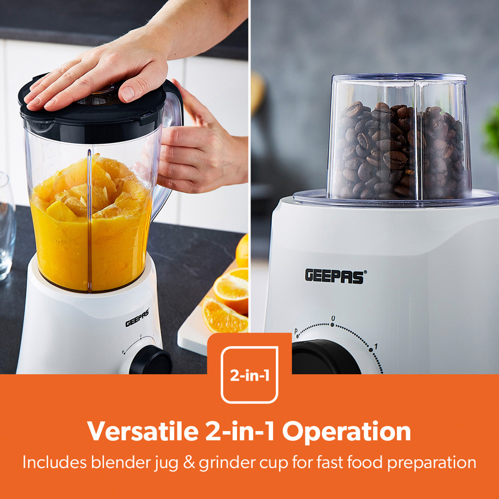 Geepas GSB44035UK-BK Black 1.5L 2-in-1 Food Jug Blender 500W Image 6