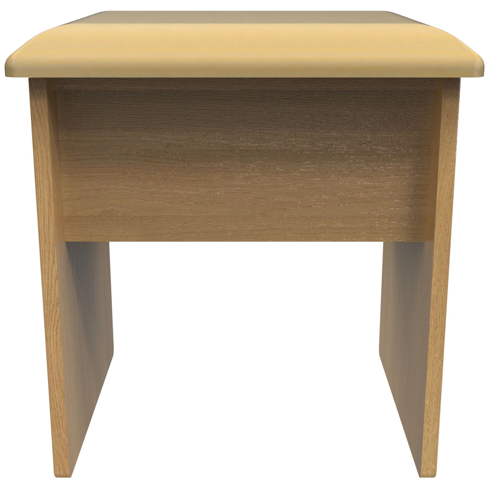 Crowndale Dorset Modern Oak Dressing Table Stool Image 3