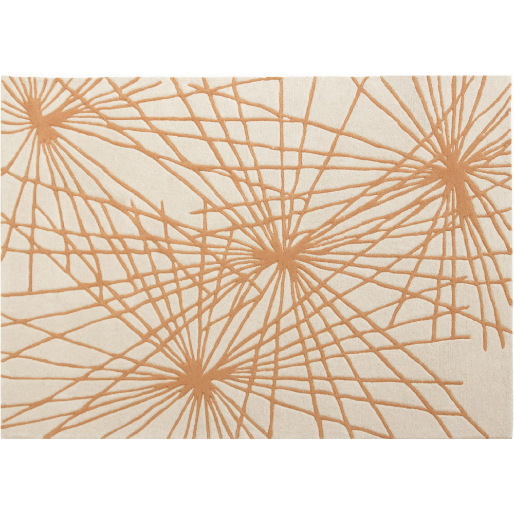 Esselle Home Aura Starburst Natural and Orange Rug 160 x 230cm Image 1