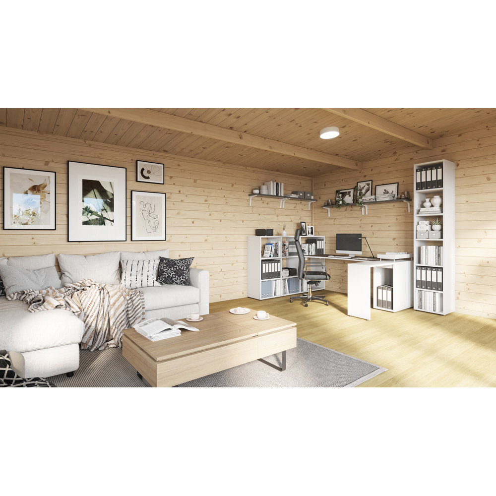 Power Sheds 12 x 8ft Centre Double Door Apex Log Cabin Image 3