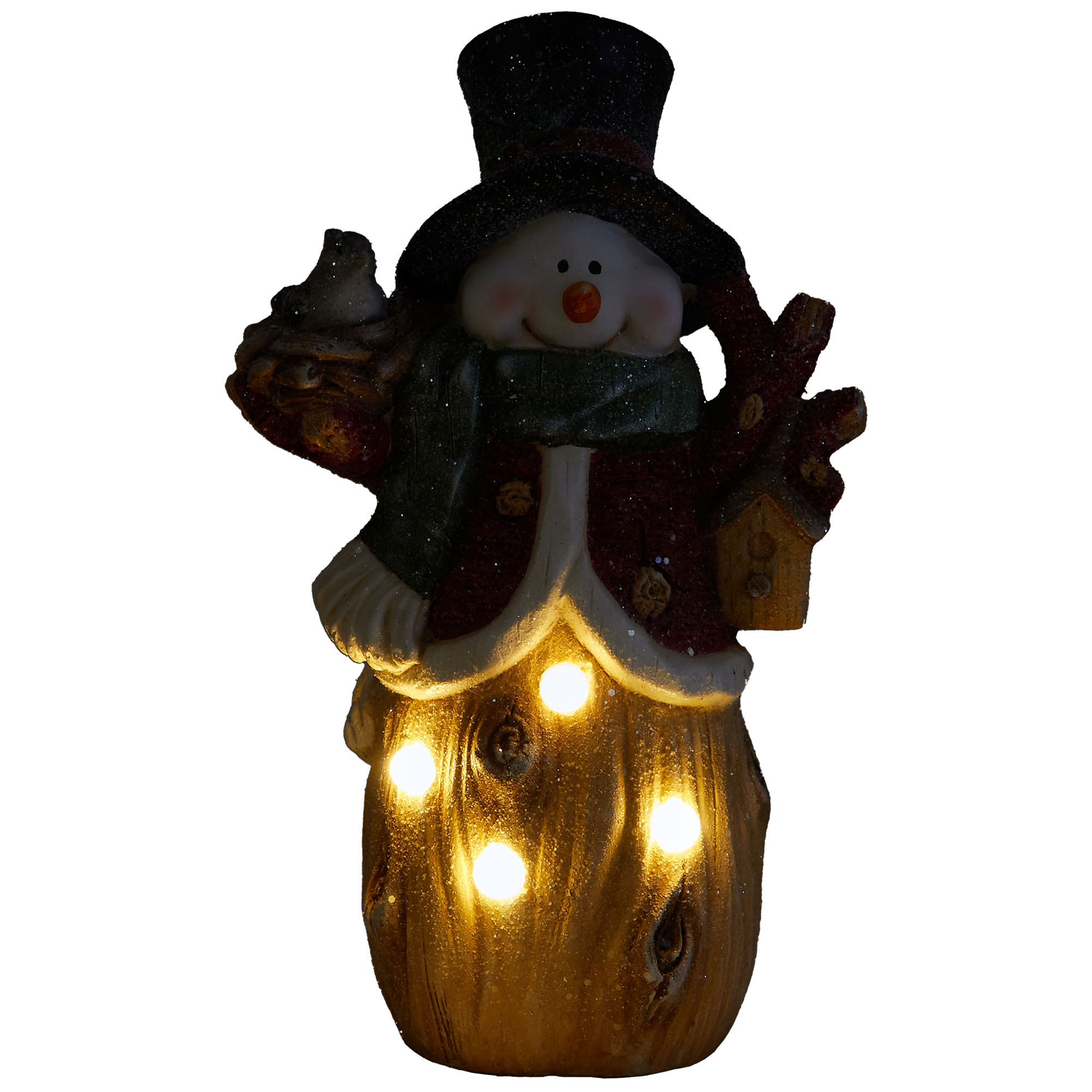 LED Traditional Snowman Ornament Image 3