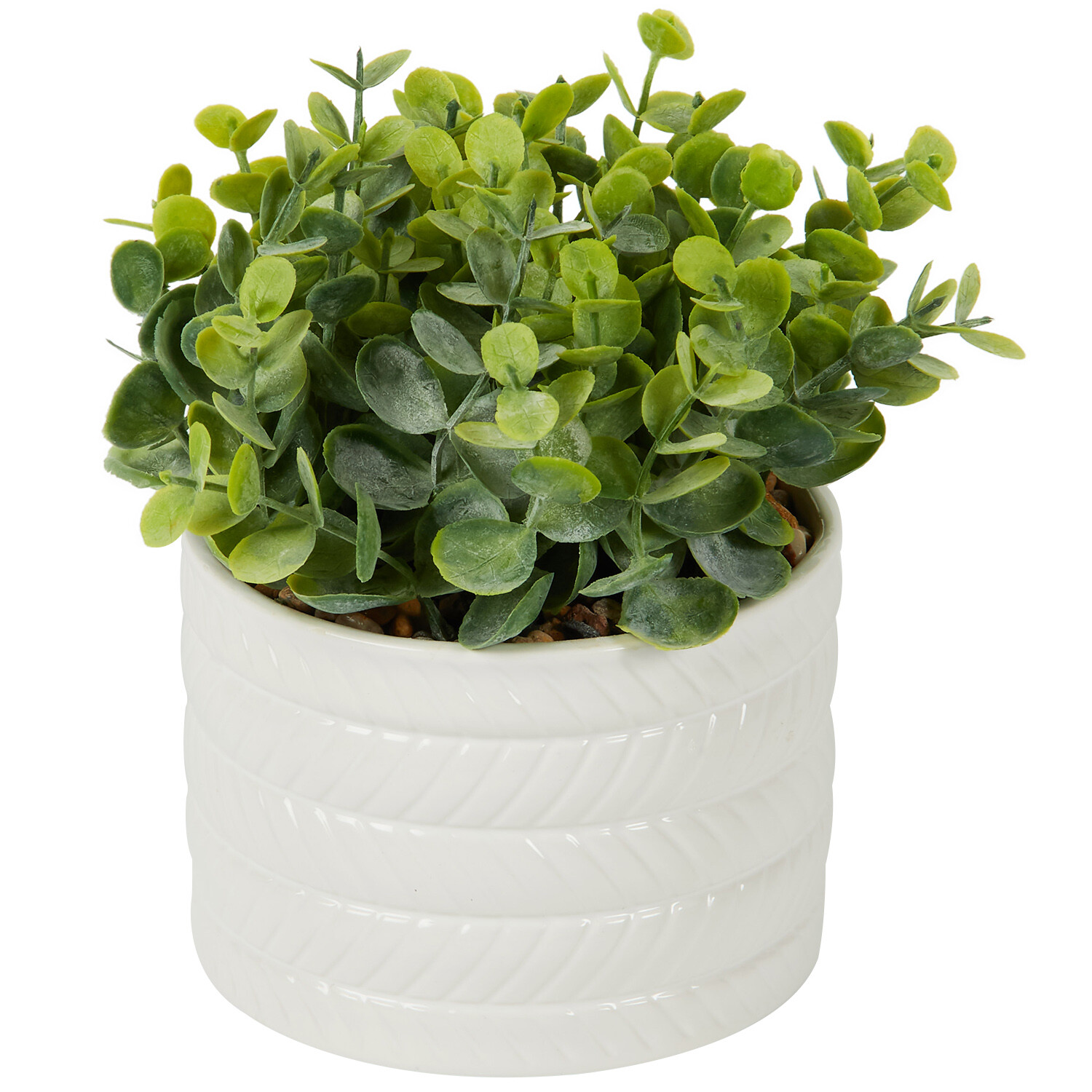 Faux Grass In Pot White or Sage Image 2