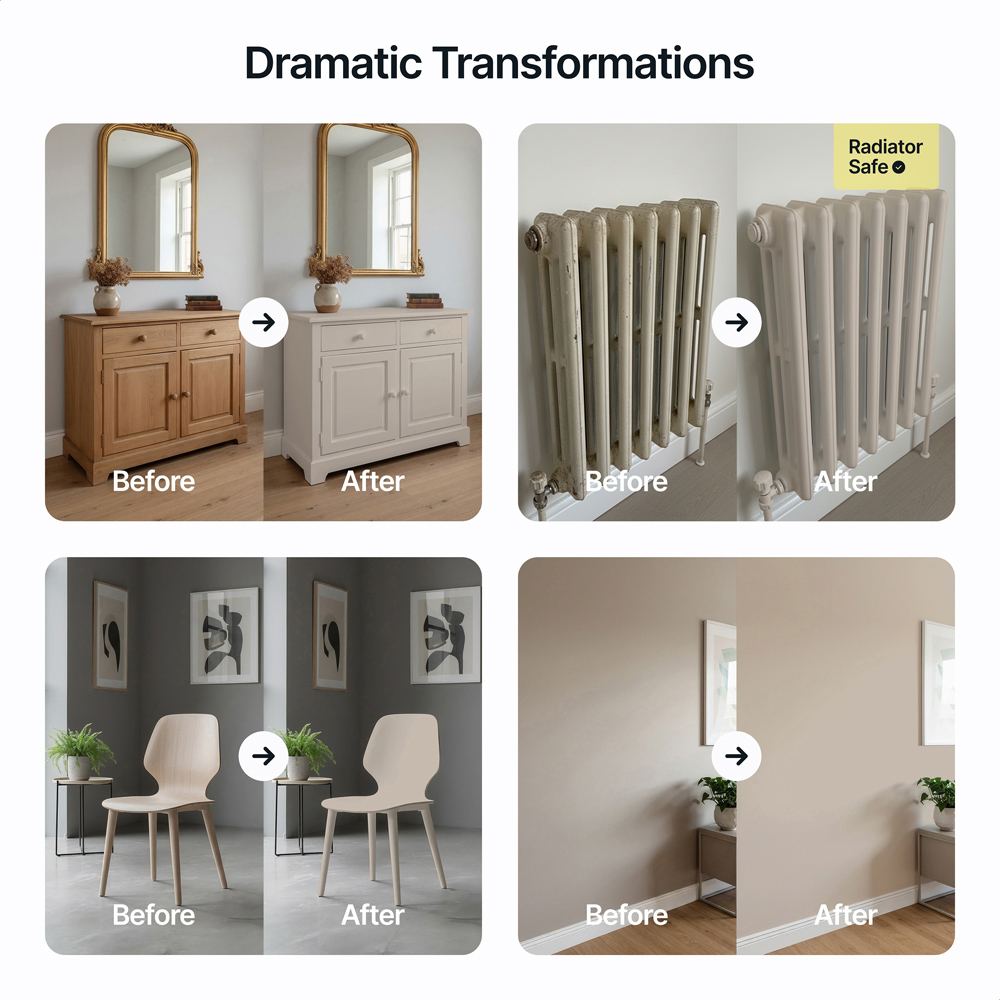 Hemway Latte Furniture and Walls Matt Chalk Paint 1L Image 5