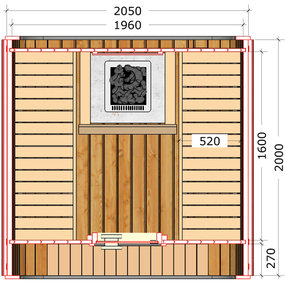 Stjarna Icon 200S Black Thermowood Outdoor Sauna 6.8 x 6.5ft Image 9