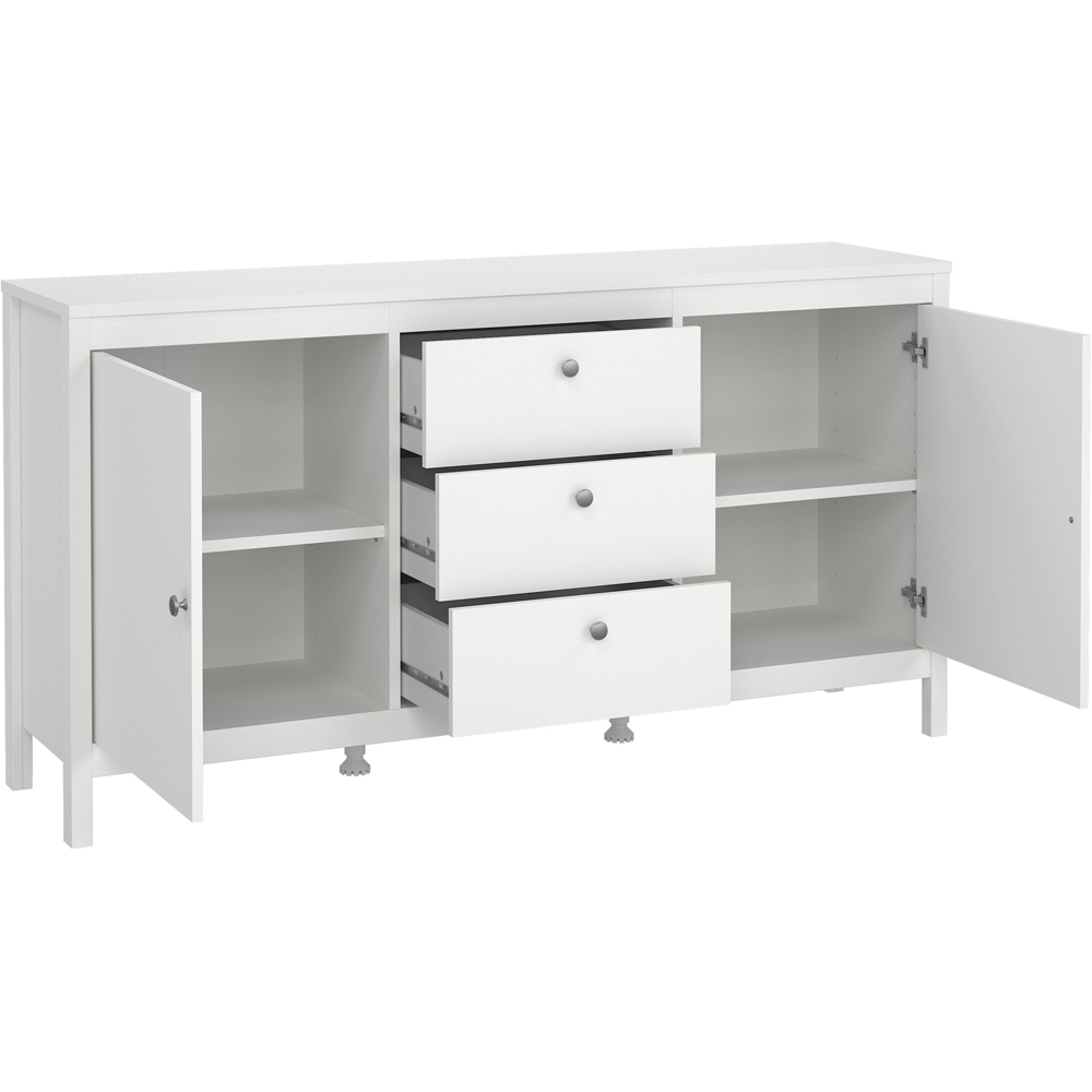 Florence Madrid 2 Door 3 Drawer White Sideboard Image 4