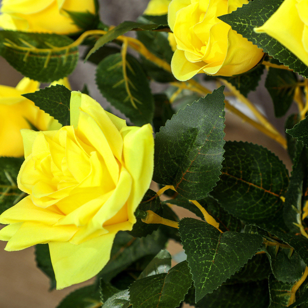 Portland Yellow Rose Artificial Tree in Pot 90cm 2 Pack Image 3