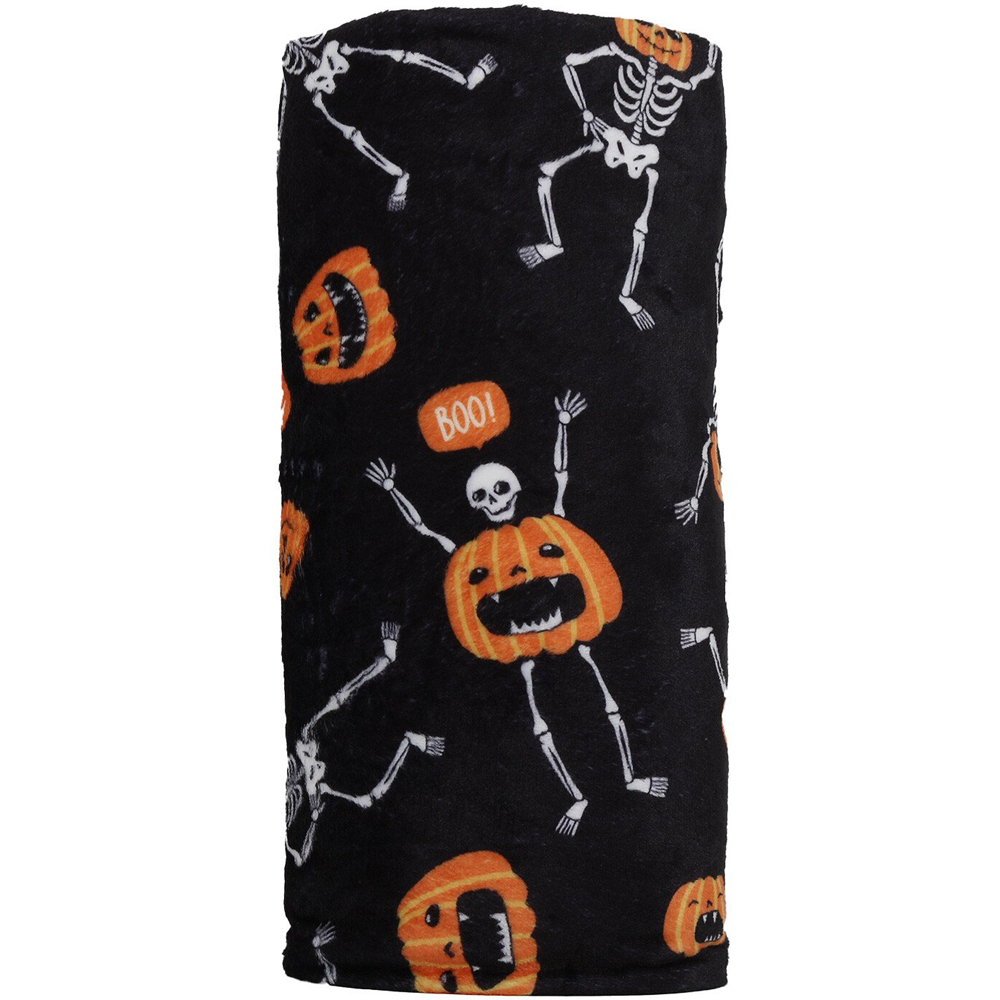 Skeletons Fleece Throw - Black Image 1