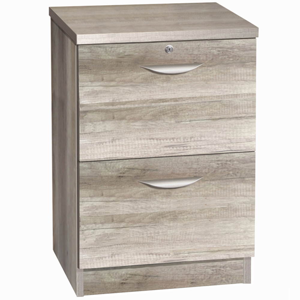 R White Cabinets 2 Drawer Grey Filing Cabinet Image 2