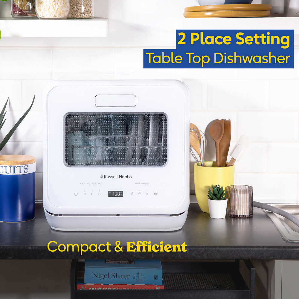Russell Hobbs RH2TTDW101W White 2 Place Setting Table Top Dishwasher Image 8
