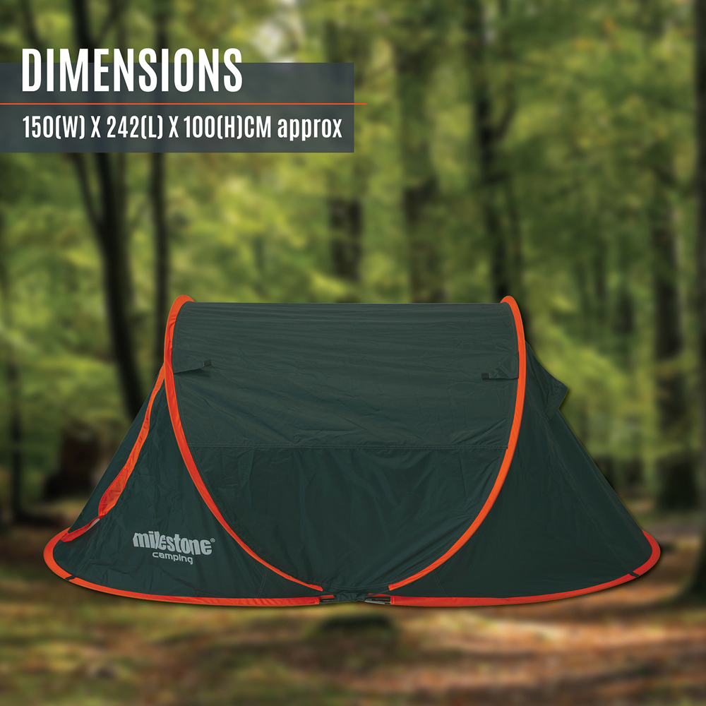 Milestone Camping Festival Pop Up Tent Evergreen Image 9