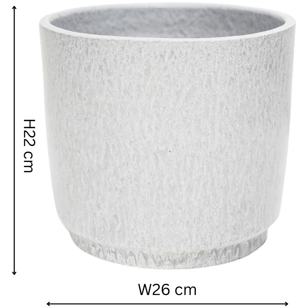 Ivyline Wesley White Marble Planter 22 x 26cm Image 4