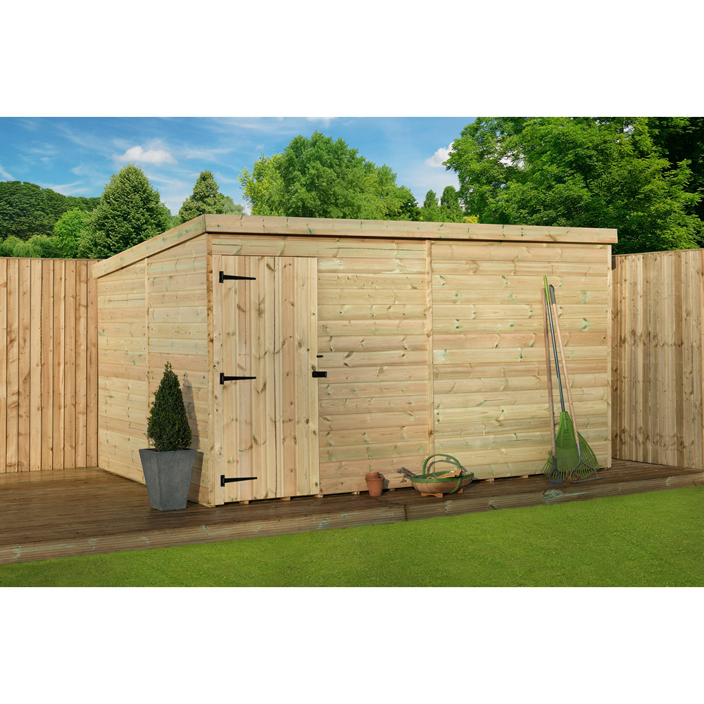 Empire Sheds 1000 10 x 7ft Tongue and Groove Pent Garden Shed Image 2