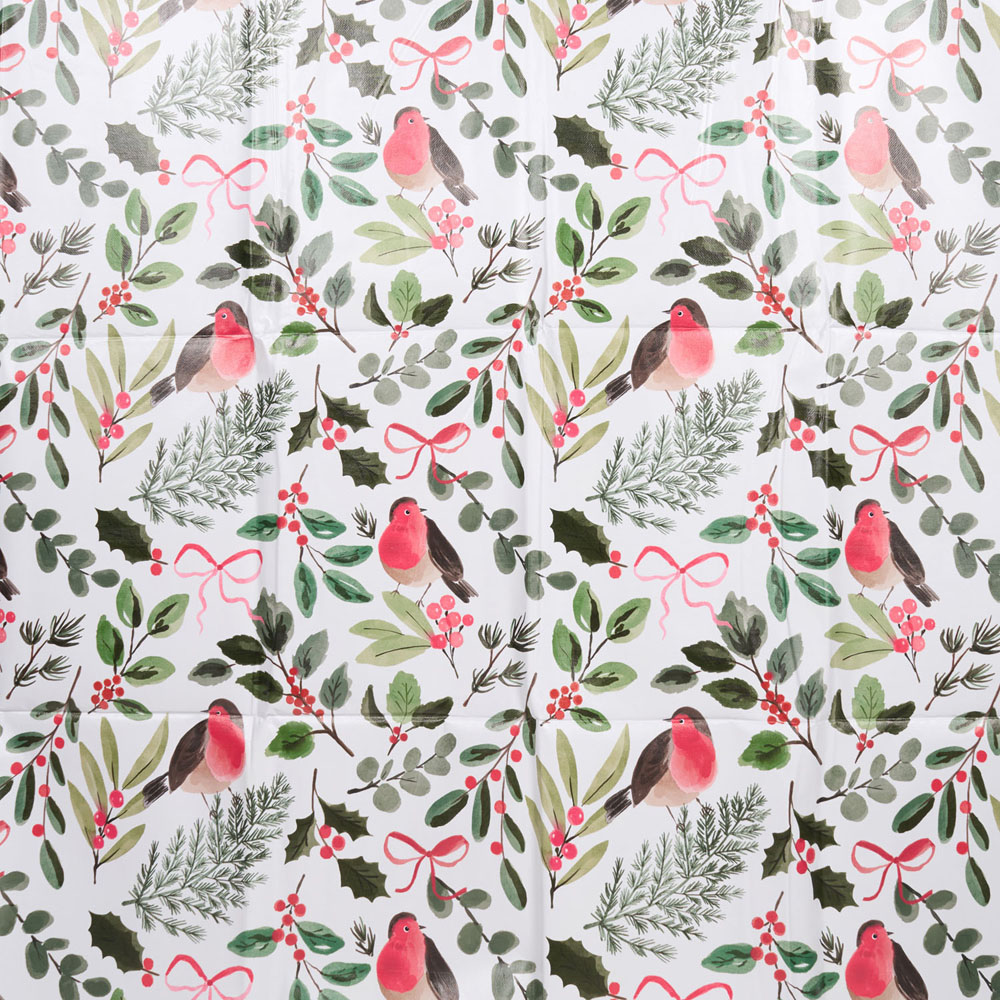 Festive Robin Wipe Clean Tablecloth Image 3