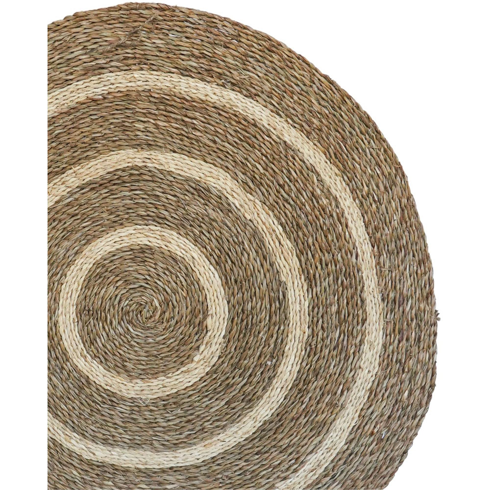 Ivyline Seagrass Spiral Round Christmas Tree Mat 90cm Image 3