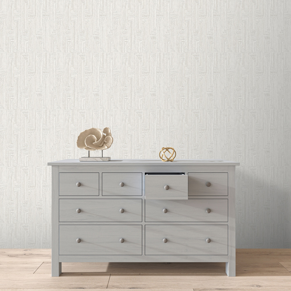 Design ID Retro String Motif Taupe Wallpaper Image 4