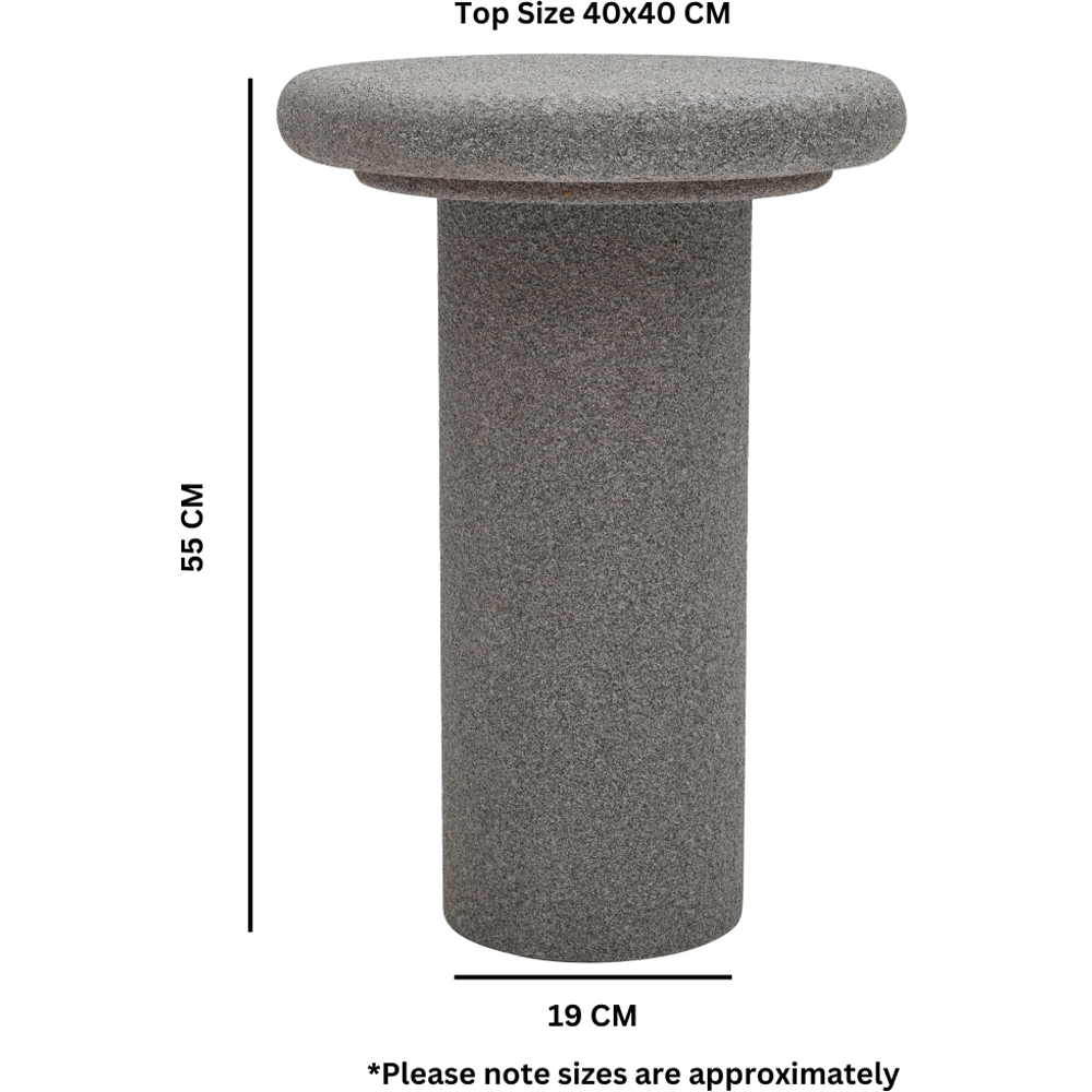IH Design Udaipur Concrete Round End Table Image 6
