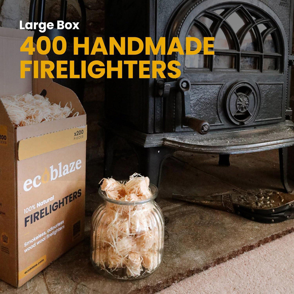 Ecoblaze Natural 200 Firelighters 2 Pack Image 2