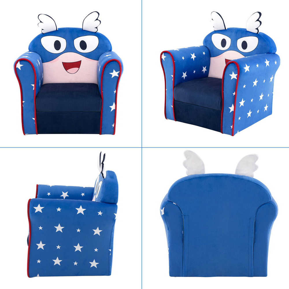 Costway Navy Kids Armchair Image 4