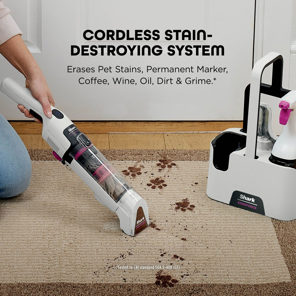 Shark StainForce White Cordless Stain Destroying Spot Cleaner Image 7
