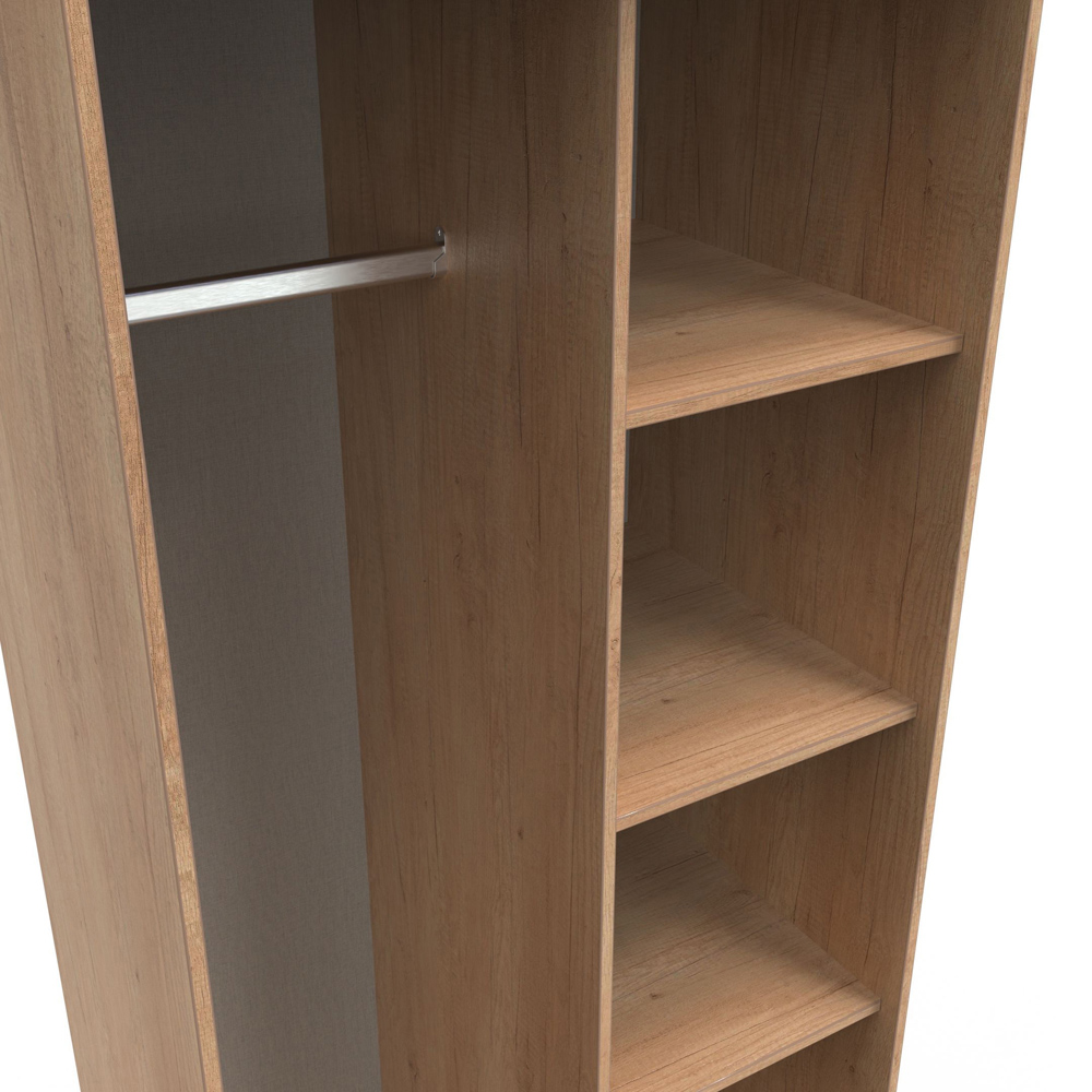 Crowndale Hong Kong 5 Shelf Nebraska Oak Tall Open Wardrobe Ready Assembled Image 5