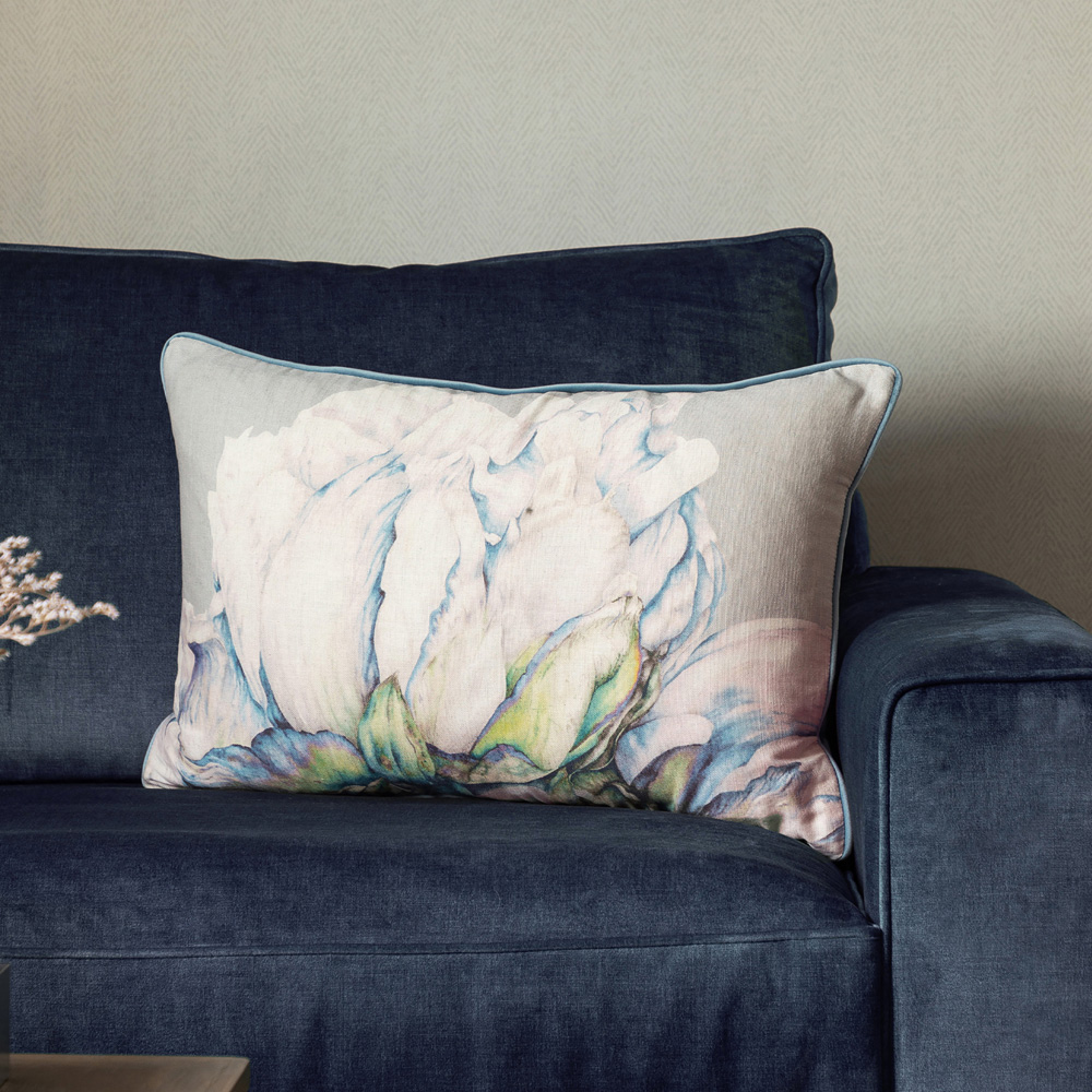 Voyage Maison Marie Burke Alston Bluebell Printed Feather Filled Cushion 40 x 60cm Image 2