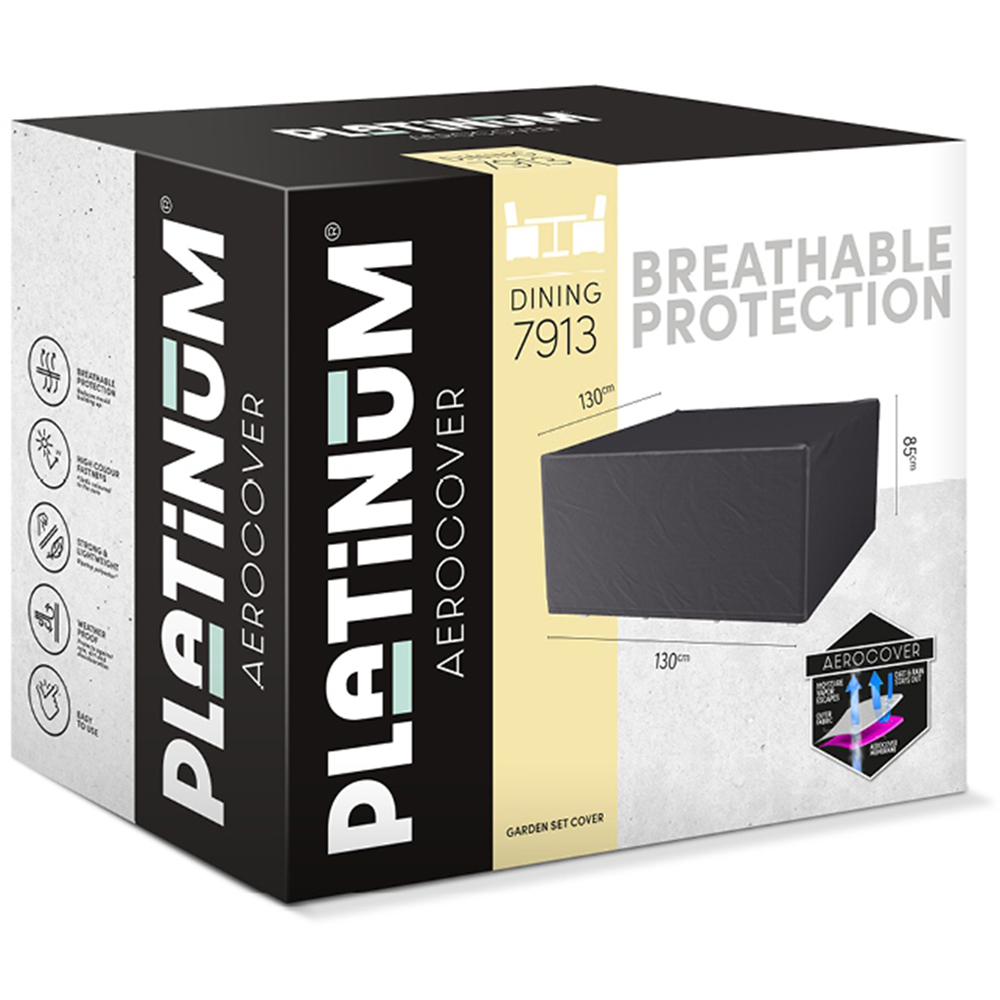 Platinum AeroCover Waterproof Square Garden Table Cover 85 x 130 x 130cm Image 2