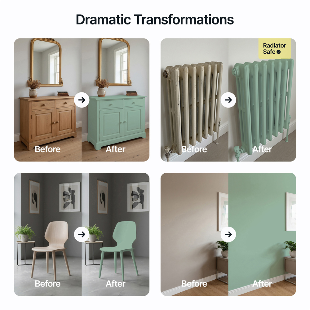 Hemway Chartwell Green Furniture and Walls Matt Chalk Paint 1L Image 5