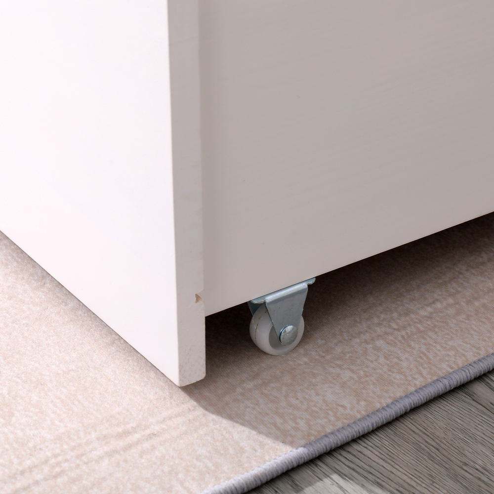 Portland Wood House 2 Drawer White Kids Bed Frame Image 5