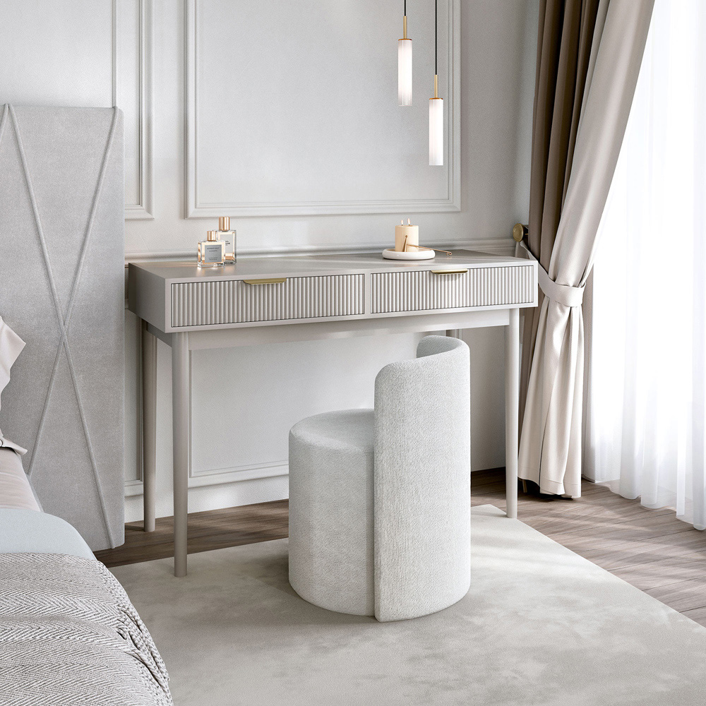 CARME Home Layla 2 Drawer Mocha Dressing Table Image 6