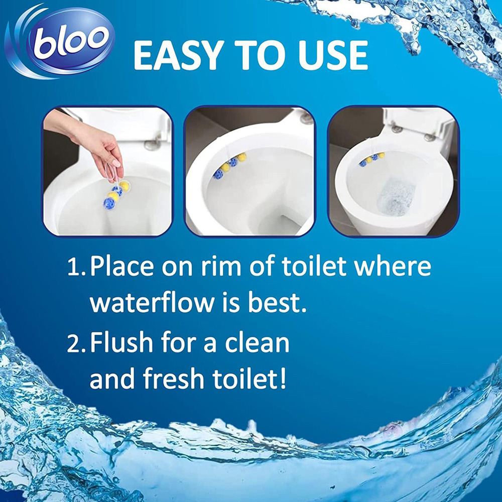 Bloo Power Active Fresh Flowers and Lemon Anti Limescale Toilet Rim Block 50g 15 Pack Image 8