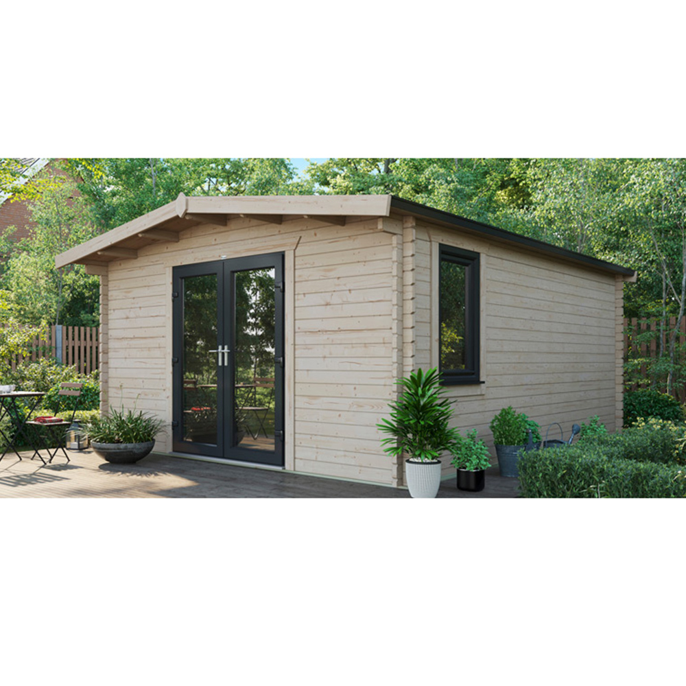 Power Sheds 18 x 14ft Centre Double Door Chalet Log Cabin Image 9