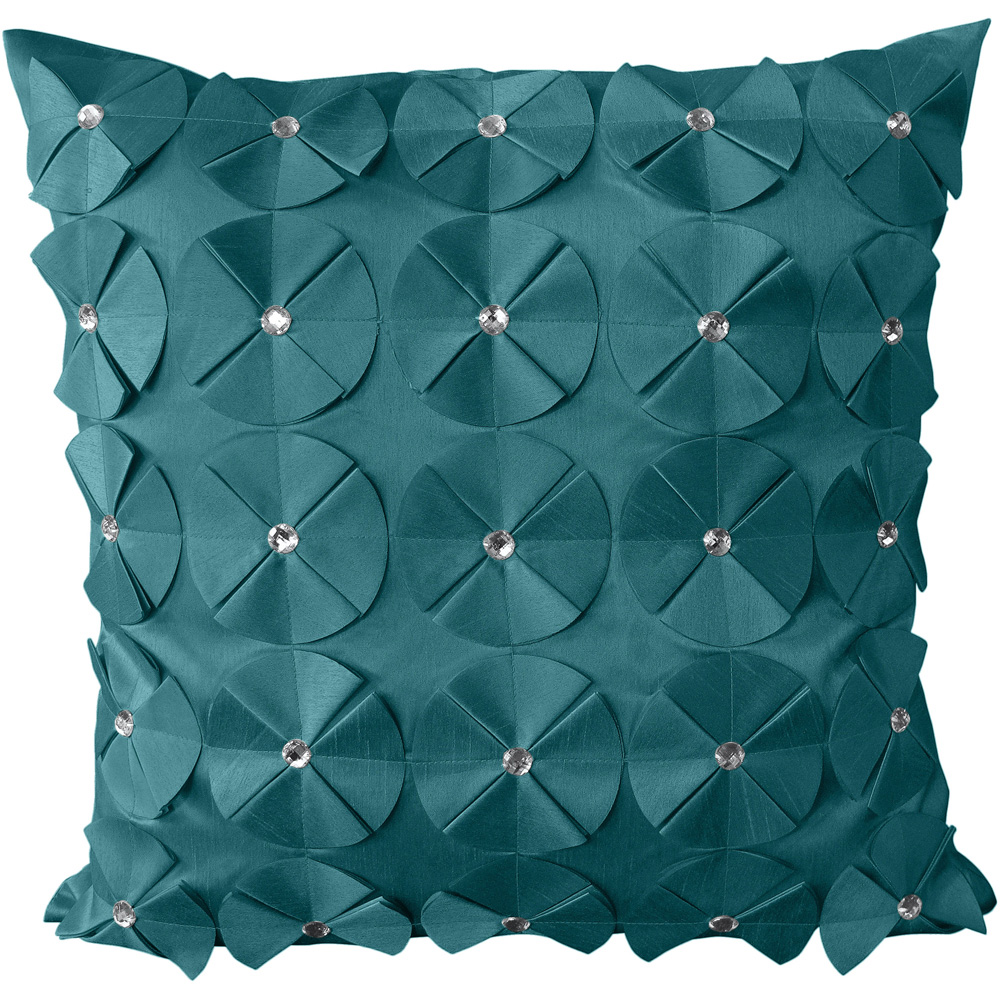 Intimates Vogue Diamante Blue Filled Cushion 43 x 43cm 2 Pack Image 1