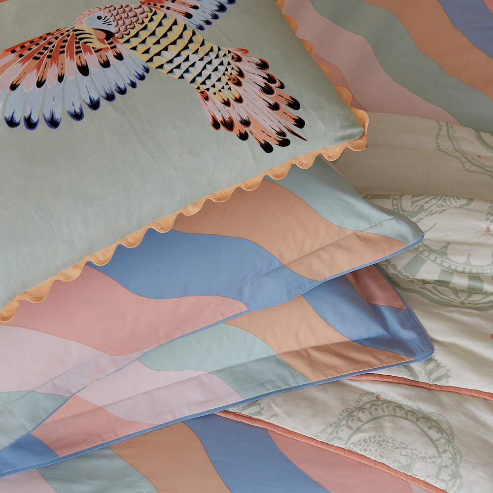 Yvonne Ellen Double Multicolour Signature Stripe Reversible Duvet Set Image 3