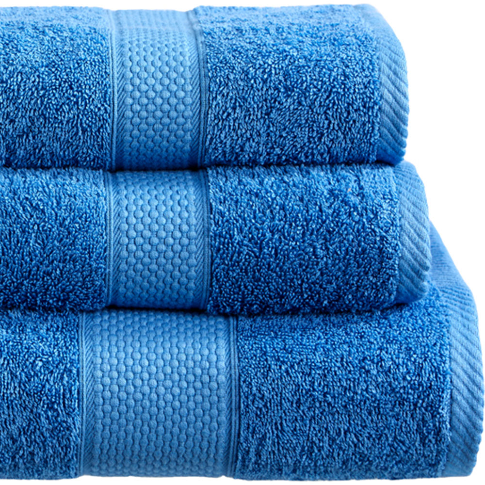 Imperial Ringspun Combed Cotton Cobalt Turkish Guest Towel 2 Pack Image 2
