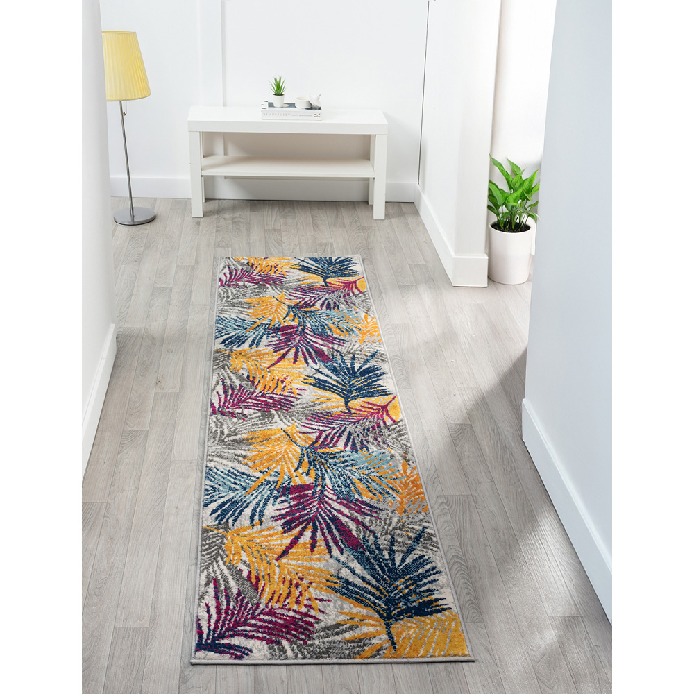 Desire Rugs San Marino Multicolour Leaf Rug 60 x 220cm Image 2