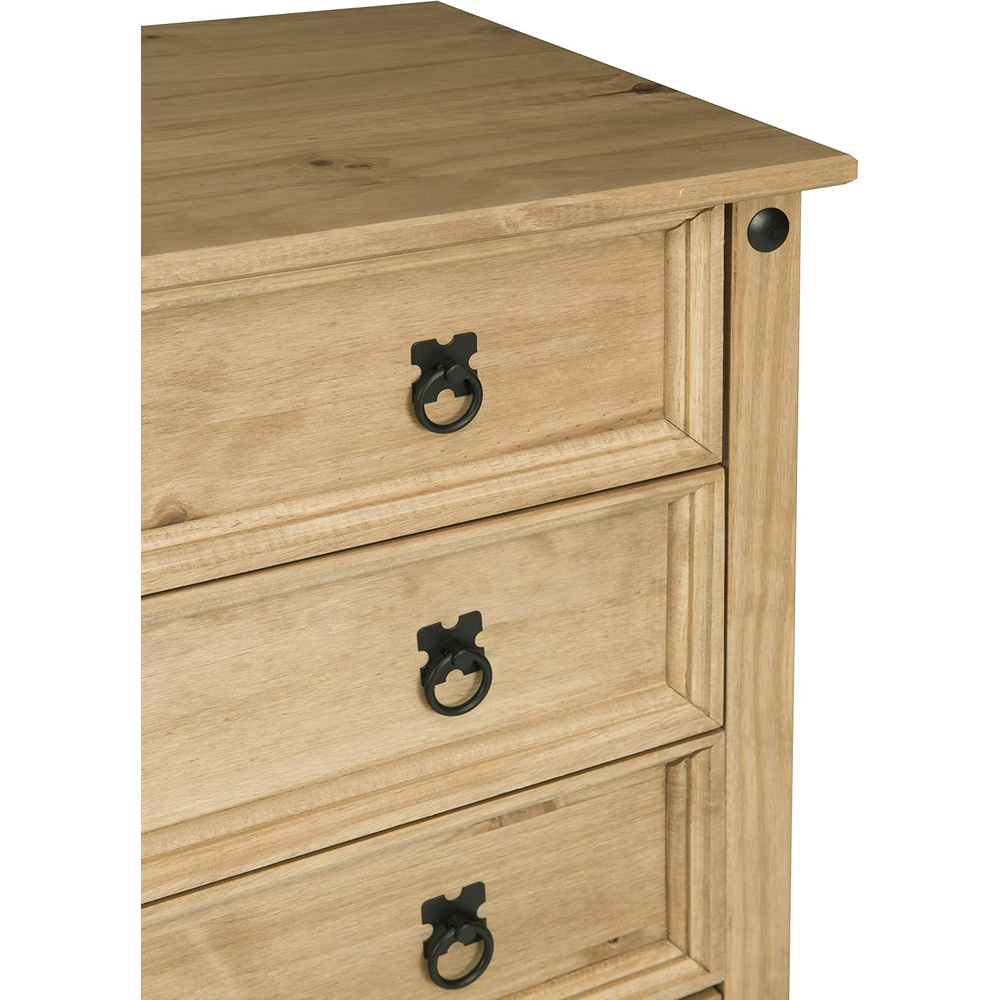 Mews Corona Waxed Pine 4 Drawer Chest of Drawers Image 4