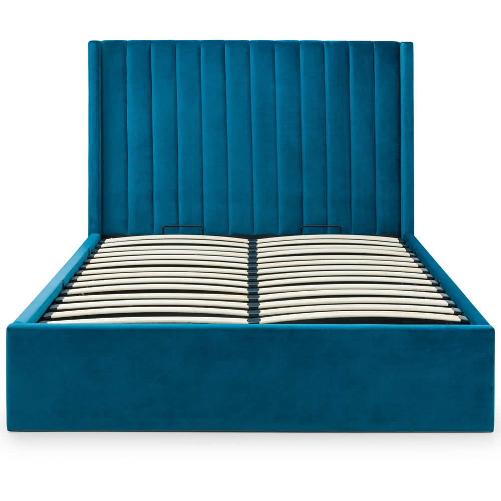 Julian Bowen Langham Double Teal Headboard Storage Bed Image 6