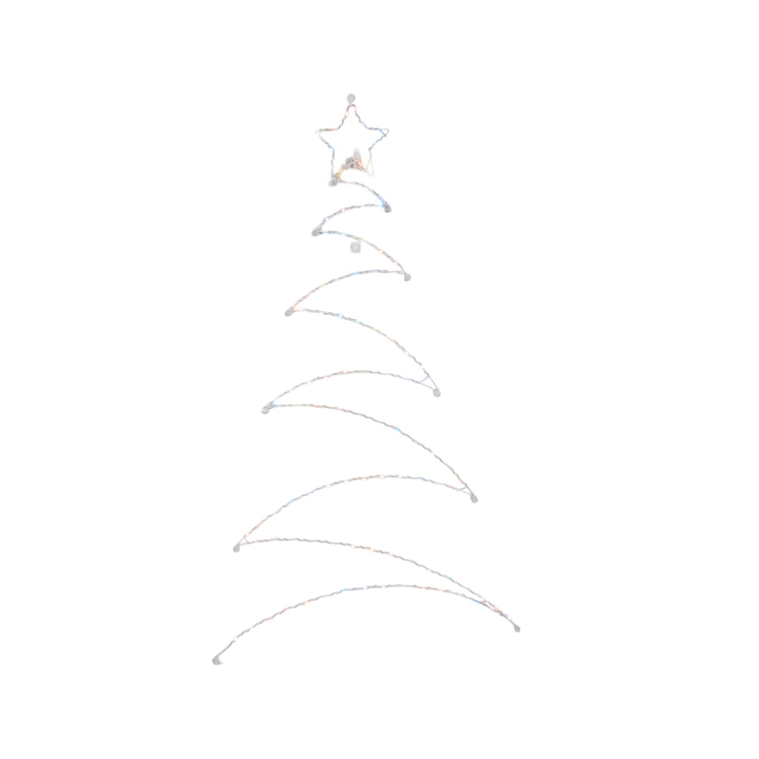 Hanging LED Multicolour Christmas Tree White Image 2