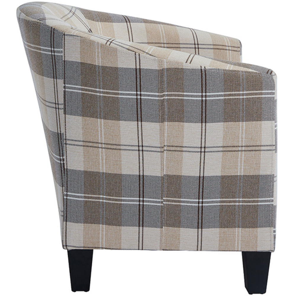 Home Detail Canberra Beige Tartan Tub Chair Image 3