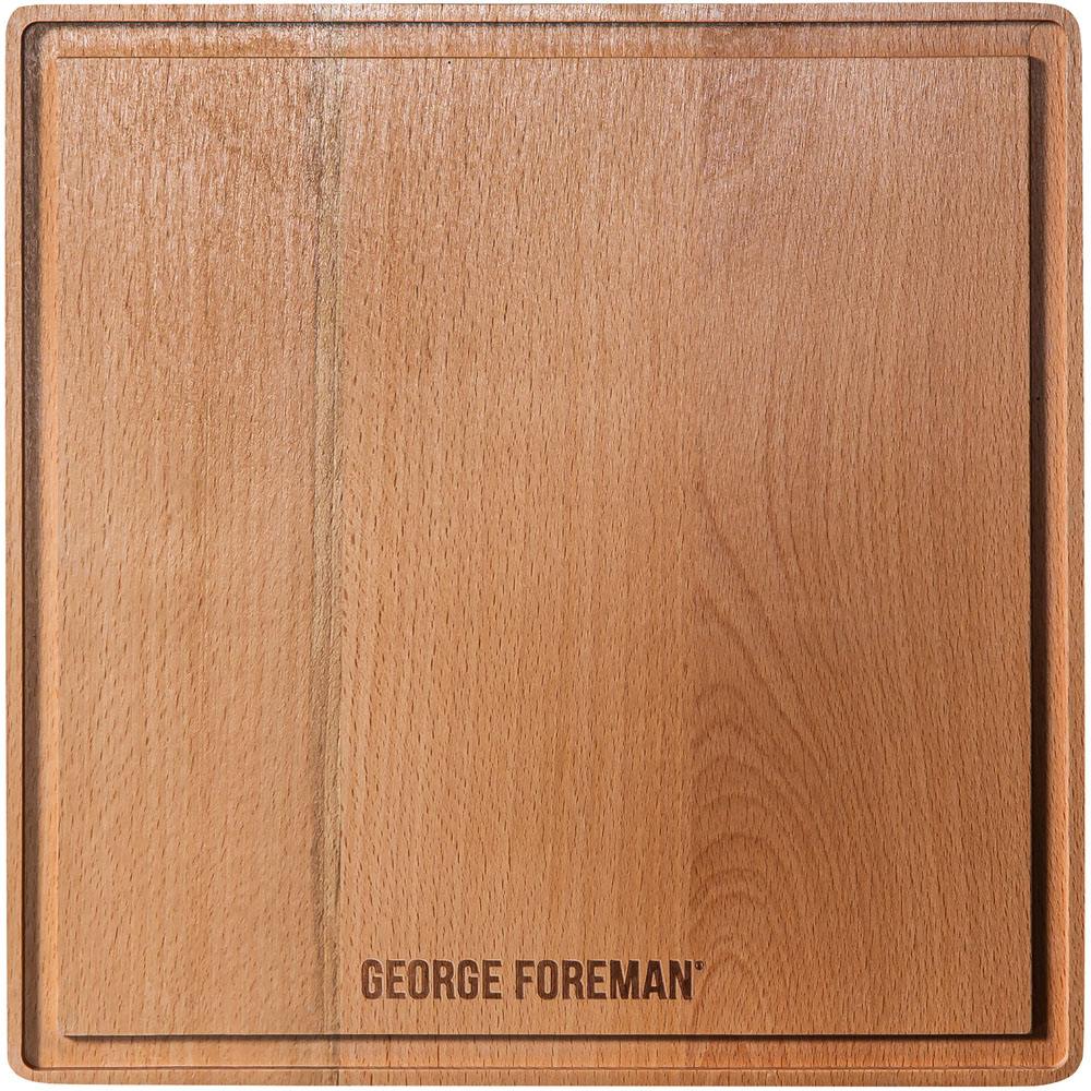 George Foreman Black Reversible Griddle Plate with Beech Tray Image 2