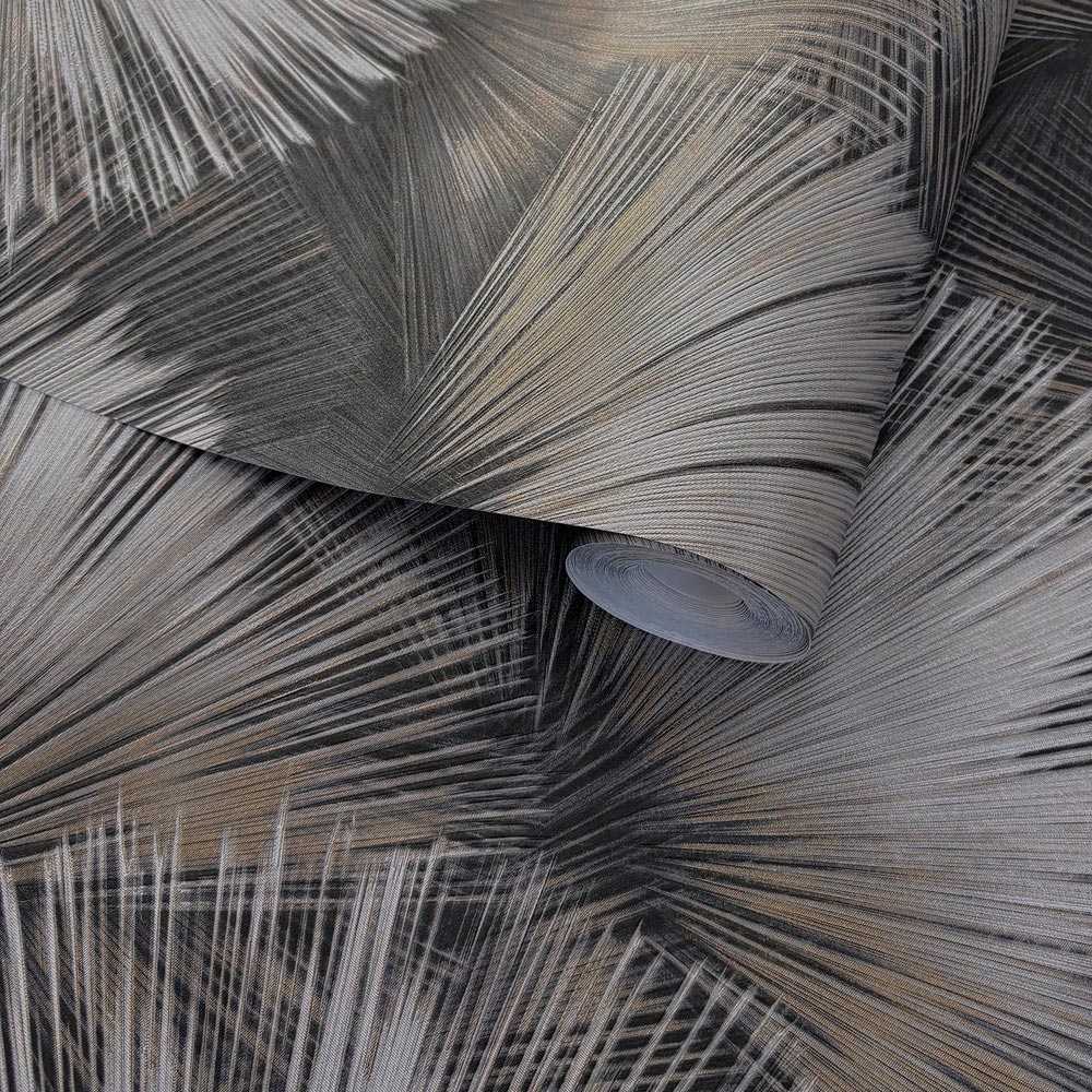 Rasch Wallpaper Opulenza Fan Charcoal Wallpaper Image 2