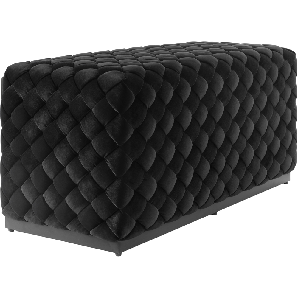 LPD Home Colline Black Large Pouffe Image 2